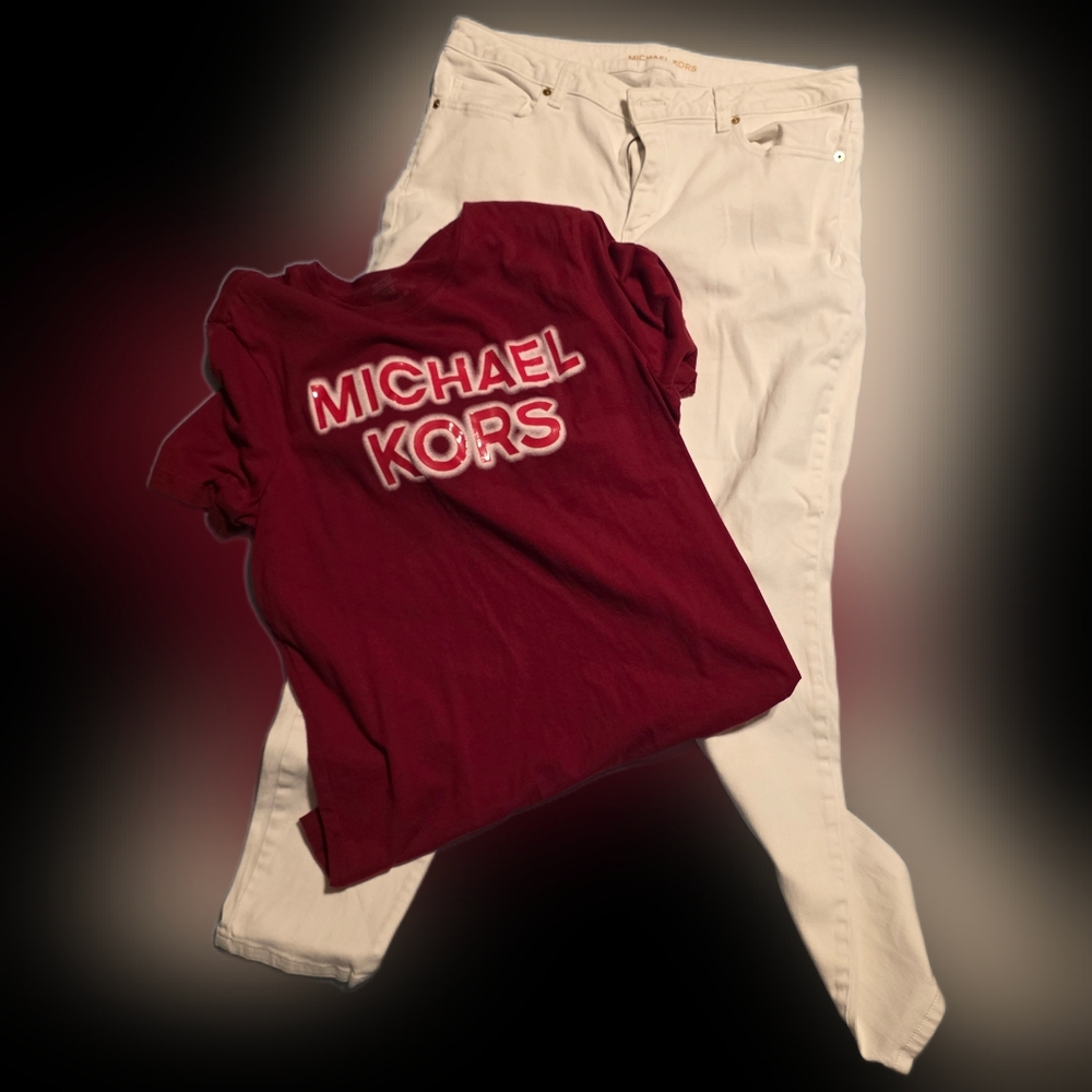 Michael Kors White Jean Set
